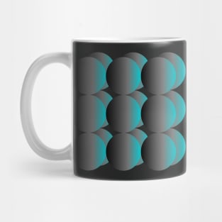 Gradient Cyan Blue Spheres Mug